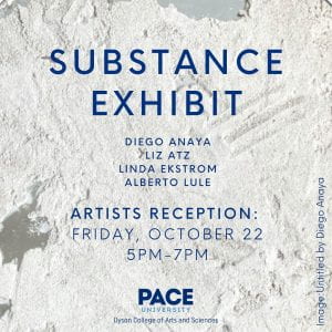 flyer for art exhibit called Substance