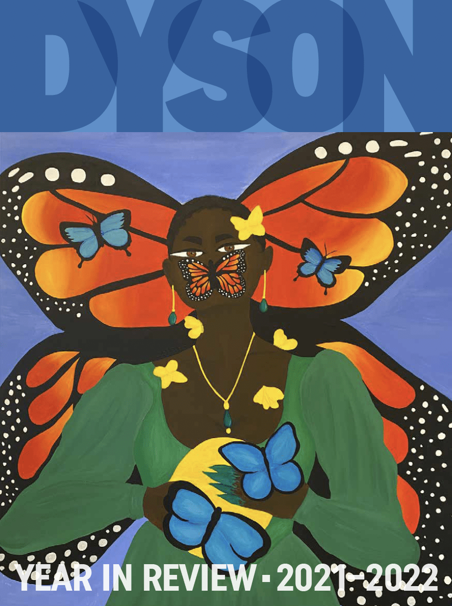 cover with painting of woman with butterfly wings